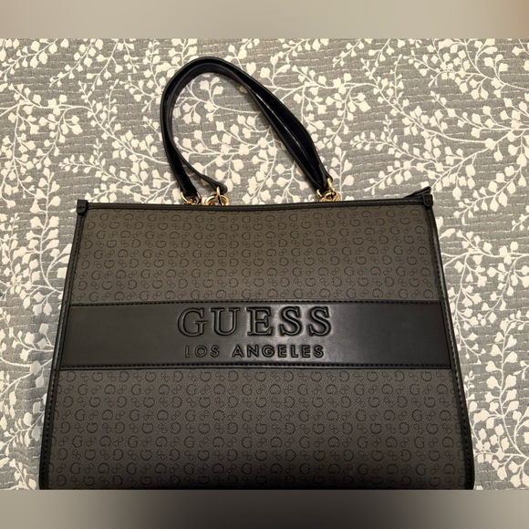 Large Guess Black and Gray Tote Bag - Picture 1 of 4